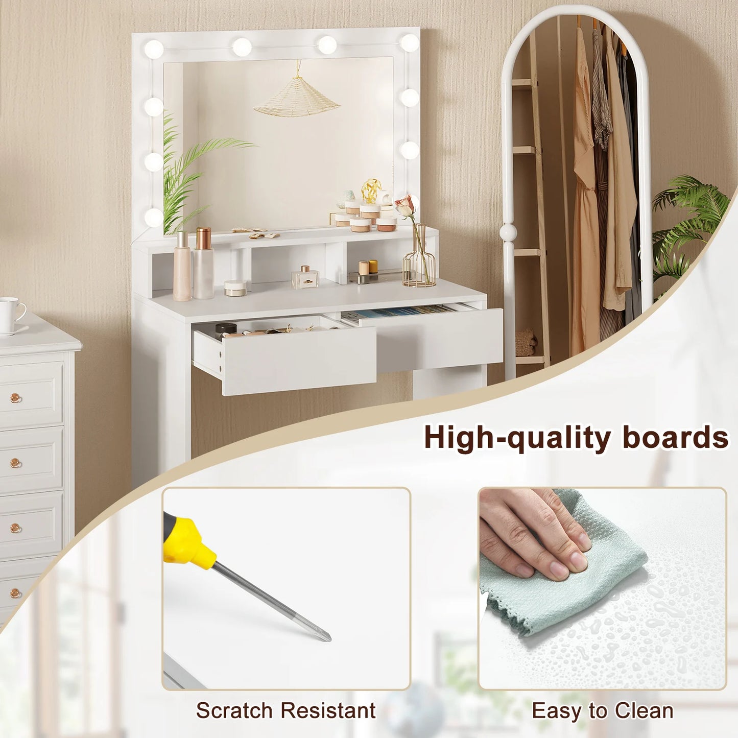 Rozalie Make-up Table with LED Mirror