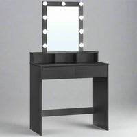 Roza Black Make-up Table with LED Mirror