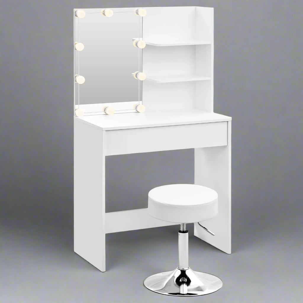 Luna Make-up Table with Chair & LED Mirror