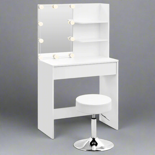 Luna Make-up Table with Chair & LED Mirror