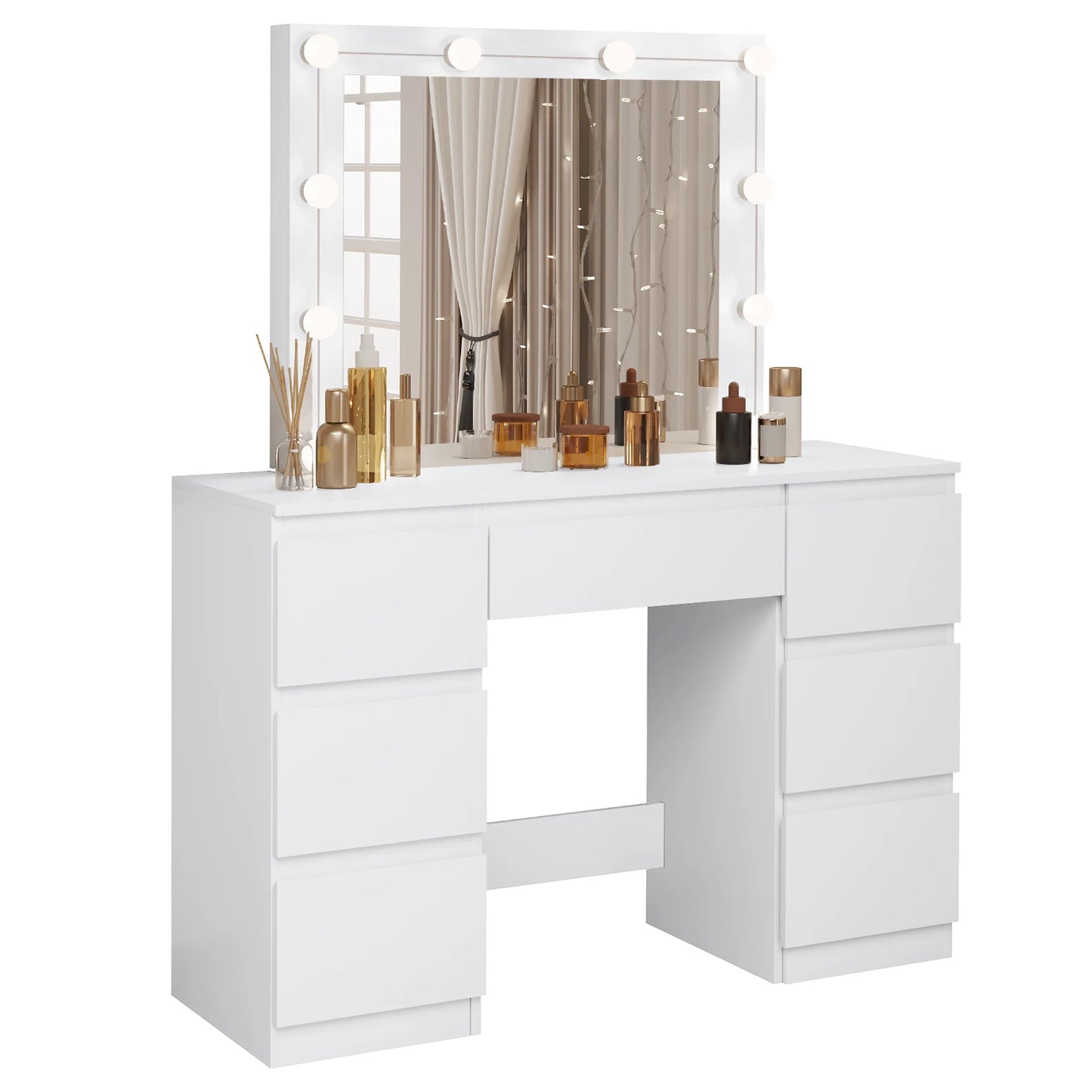 Aurelien Make-up Table with LED Mirror