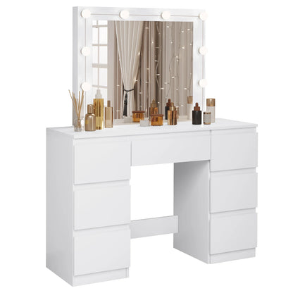 Aurelien Make-up Table with LED Mirror