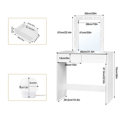 Roza Make-up Table with LED Mirror