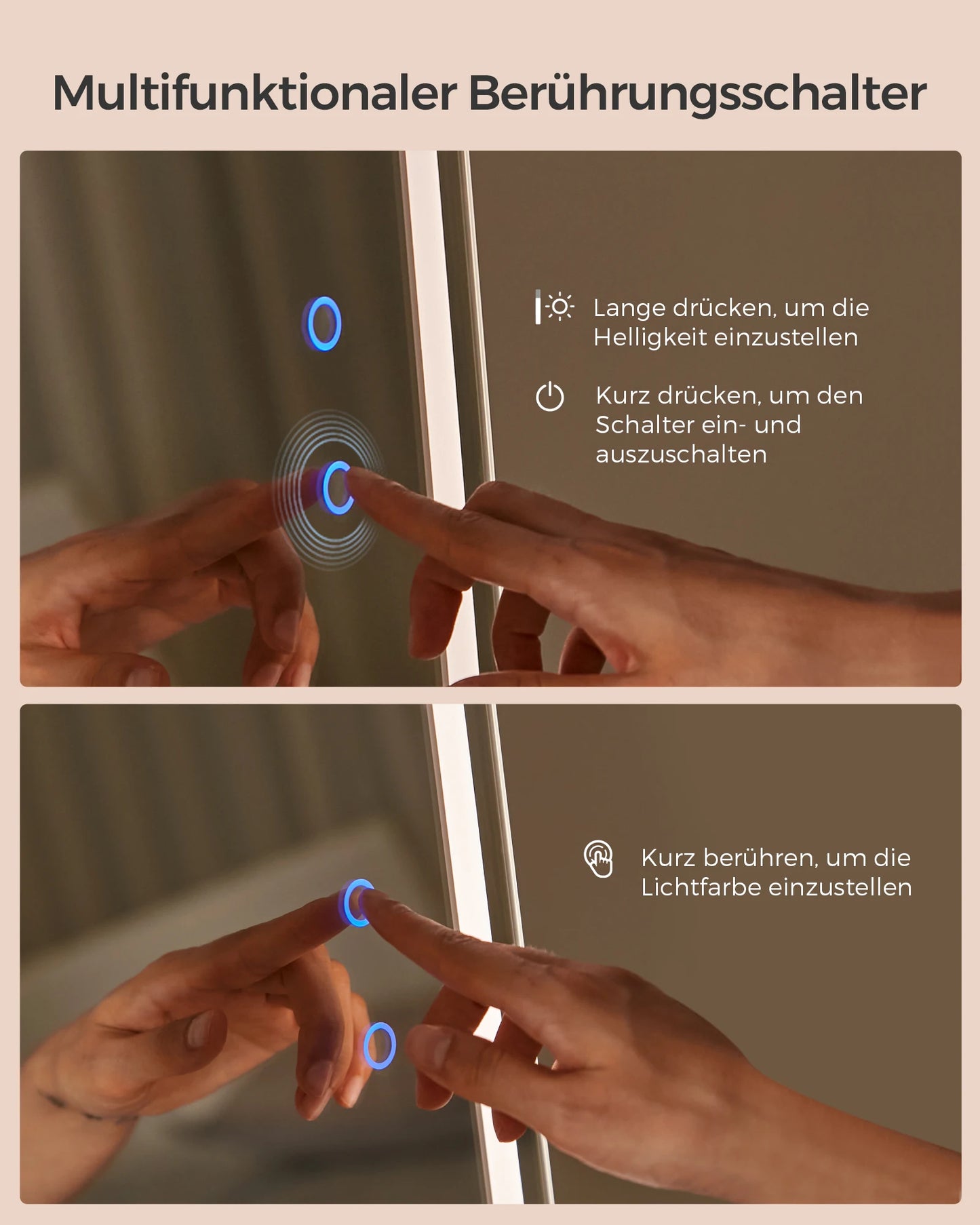 NEW Elegant LED Mirror Jewelry Cabinet