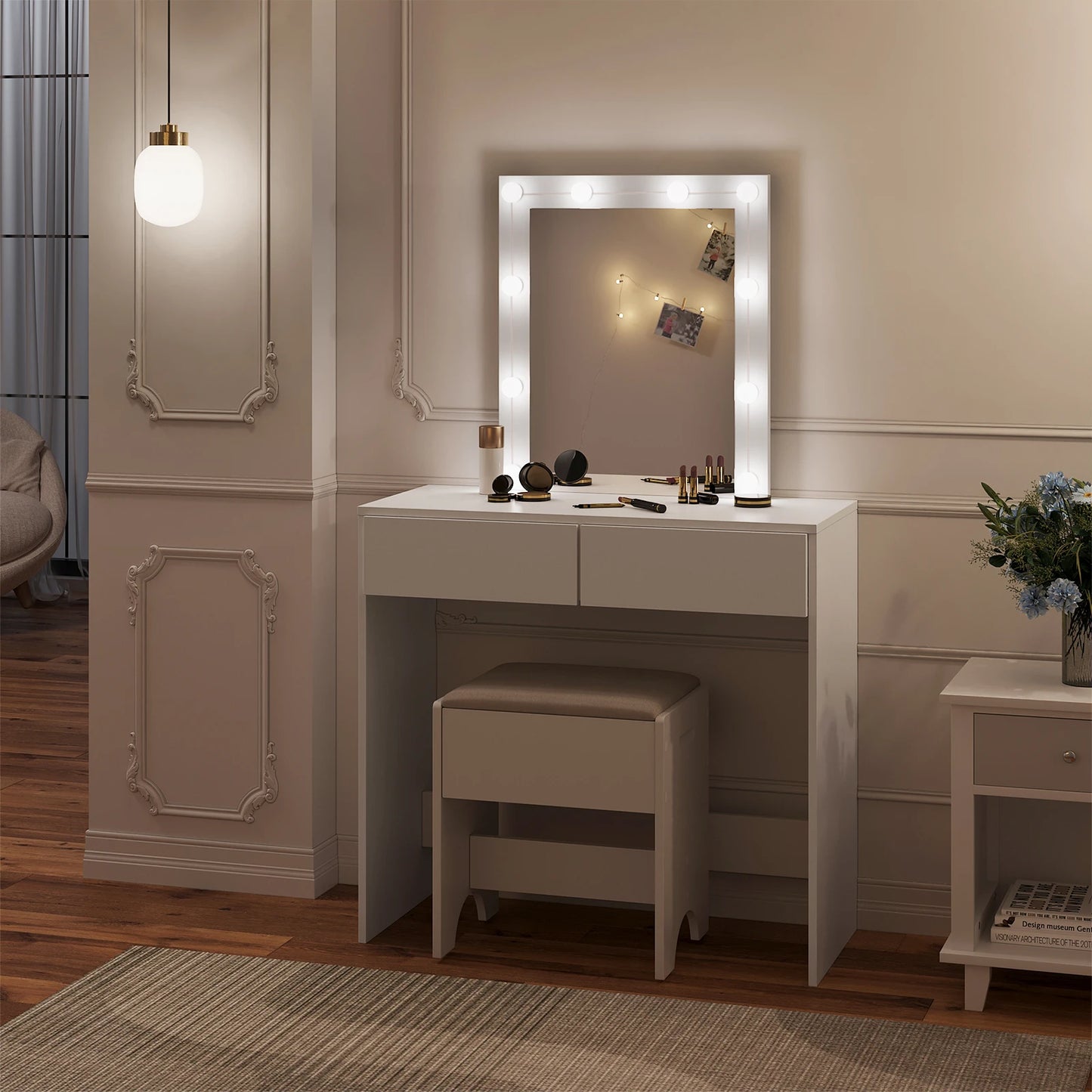 Roza Make-up Table with LED Mirror