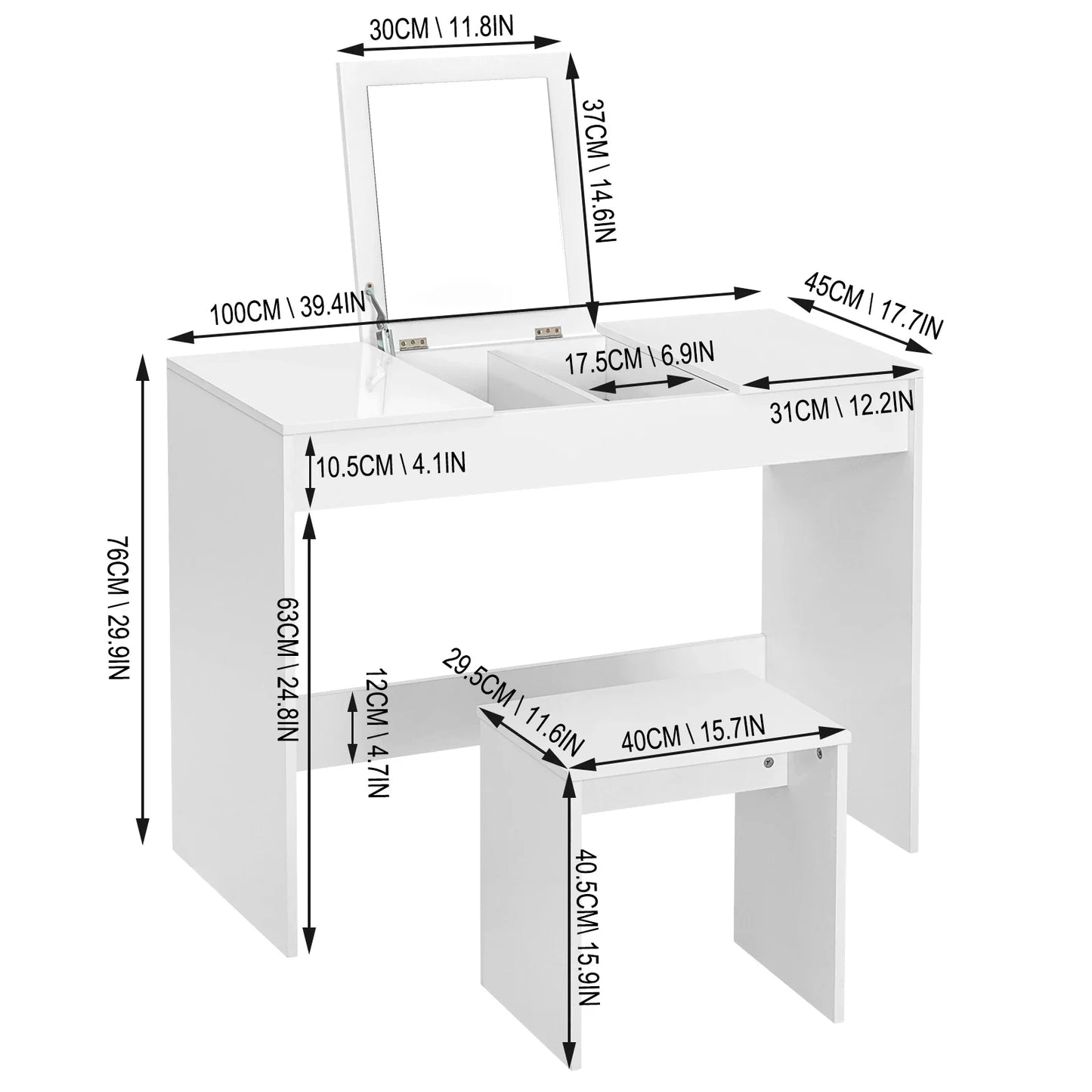 Kim Make-up Table with Chair